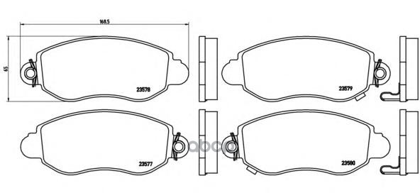 

Комплект тормозных колодок brembo P24052