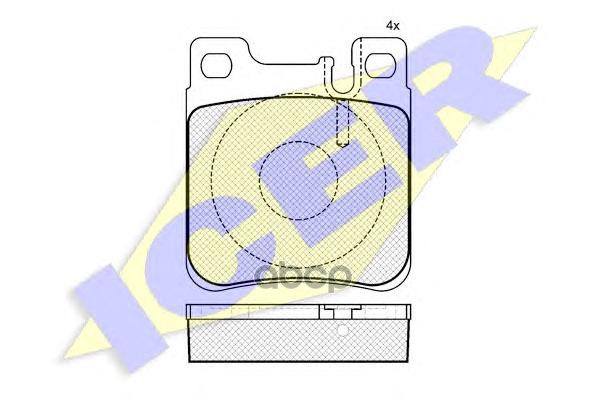 

Комплект тормозных колодок ICER 180976