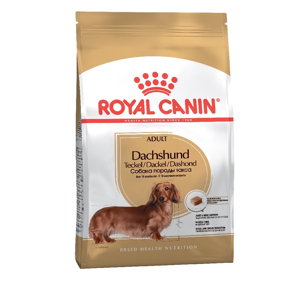 фото Сухой корм для собак royal canin adult dachshund, курица, 7.5кг