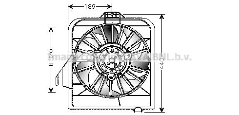 

Вентилятор охлаждения двигателя AVA QUALITY COOLING CR7504