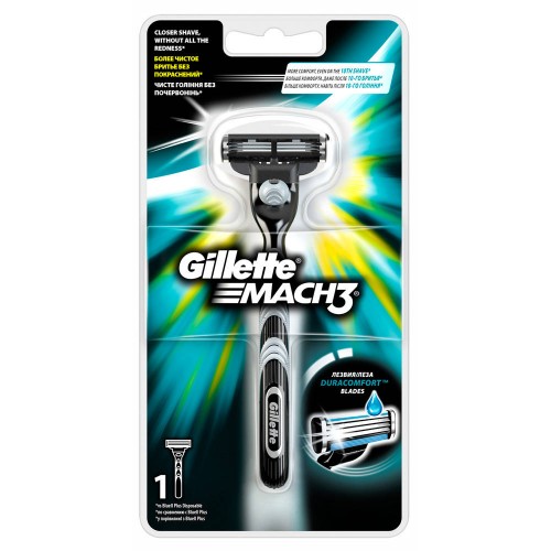 Станок для бритья Gillette Mach3 с 1 сменной кассетой станок для бритья gillette simply venus2 для женщин 2 лезвия 2 шт одноразовые