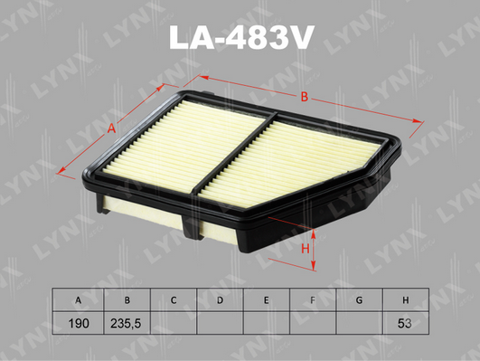 фото Фильтр воздушный lynxauto la-483v