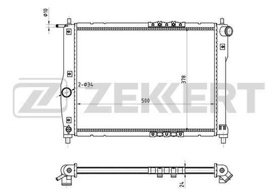 

Радиатор охлаждения двигателя ZEKKERT MK-1115