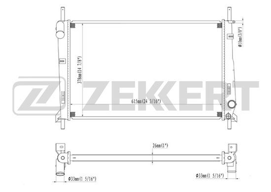

Радиатор охлаждения двигателя ZEKKERT MK-1022