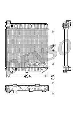 

Радиатор охлаждения двигателя DENSO DRM17002