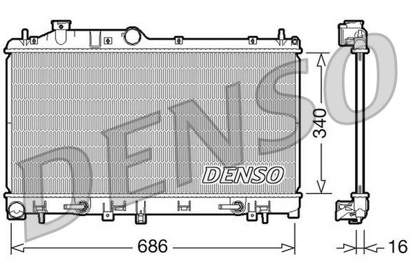 

Радиатор охлаждения двигателя DENSO DRM36009