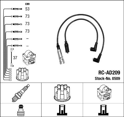 Комплект проводов зажигания NGK 0509