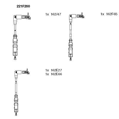 

Комплект проводов зажигания BREMI 221F200