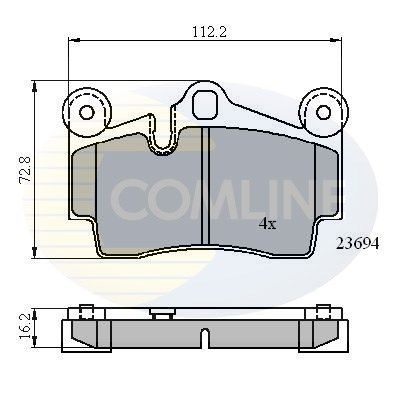 

Комплект тормозных колодок, дисковый тормоз COMLINE CBP01316