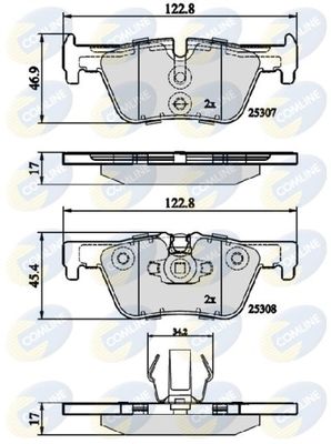 Тормозные колодки COMLINE дисковые CBP02131