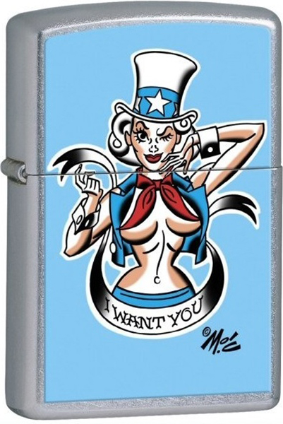 

Бензиновая зажигалка Zippo №24793 Street Chrome, Голубой;серебристый, №24793