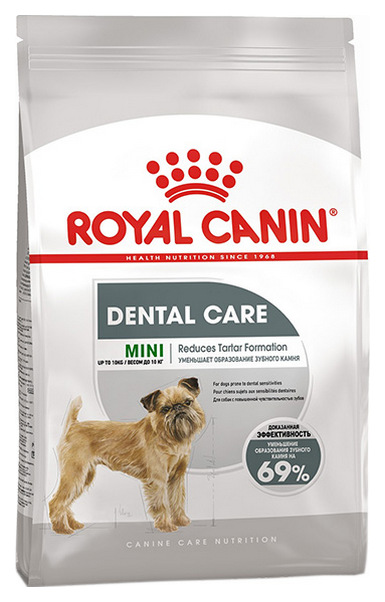 фото Сухой корм для собак royal canin dental care mini adult, мясо, 1кг