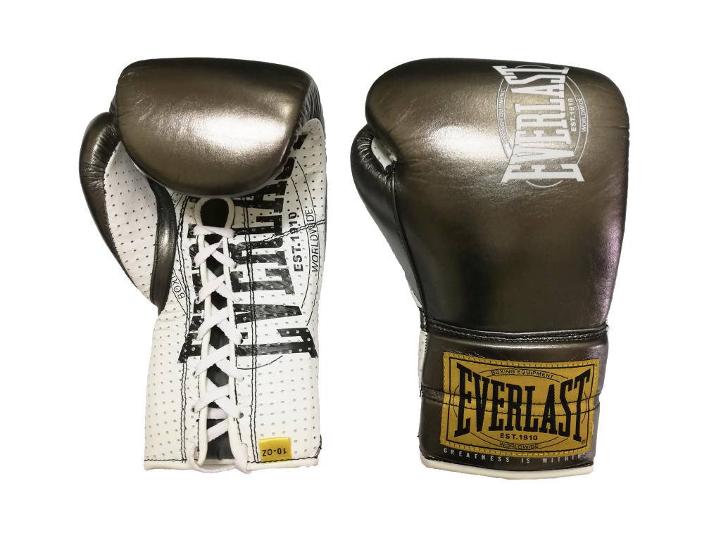 Боксерские перчатки Everlast 1910 Classic золотые, 10 унций