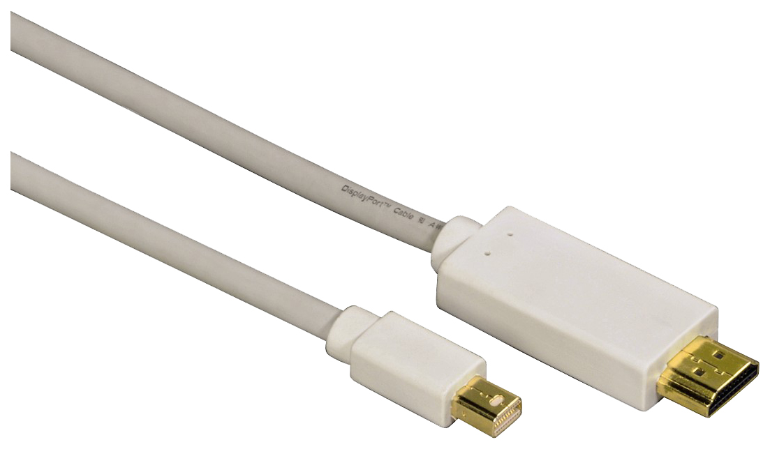 фото Кабель hama mini displayport-hdmi, m-m 1,5м white (h-53220)