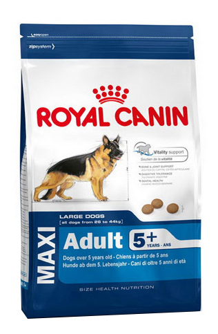 фото Сухой корм для собак royal canin adult 5+ maxi, рис, птица, 15кг