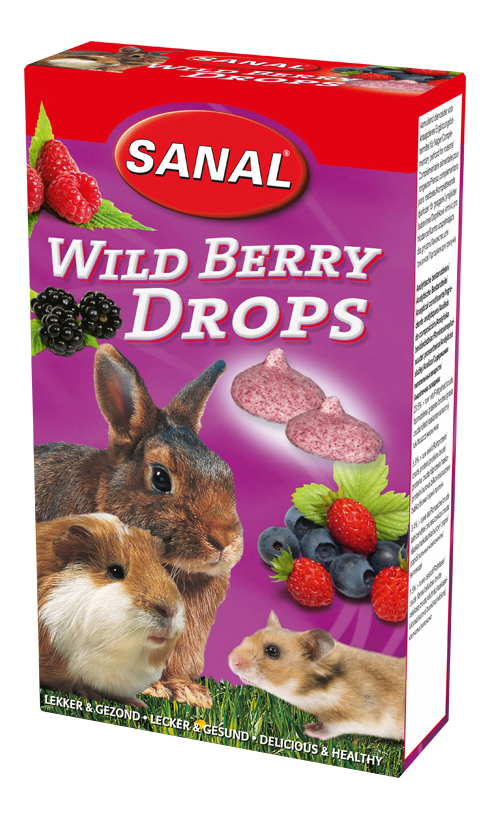 

Лакомство для грызунов SANAL Wild Berry Drops, 45г, лакомство для грызунов Wild Berry Drops, SK7400, 45г