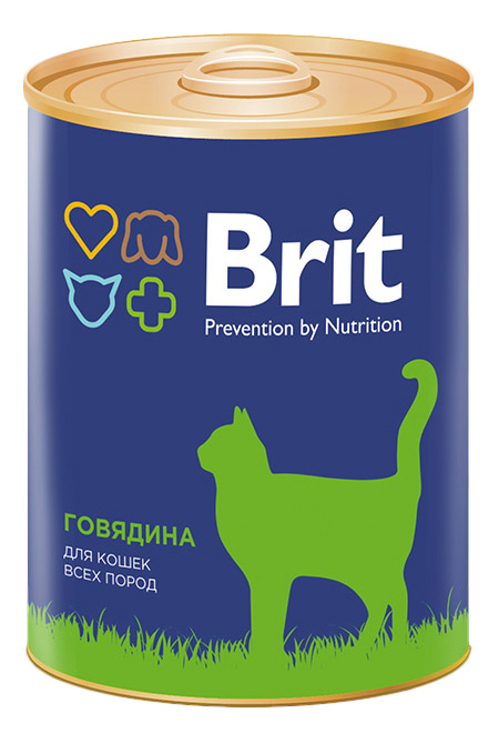 фото Консервы для кошек brit prevention by nutrition, говядина, 12шт, 340г