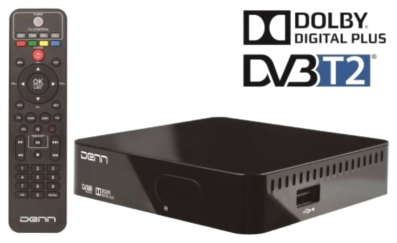 фото Dvb-t2 приставка denn ddt104 black