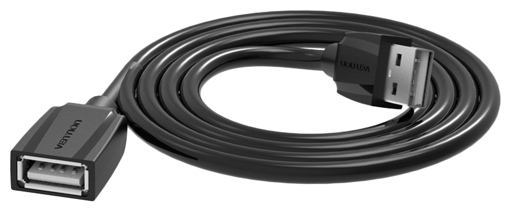 фото Кабель vention usb a-usb a, m-f 0,5м black (vas-a44-b050)