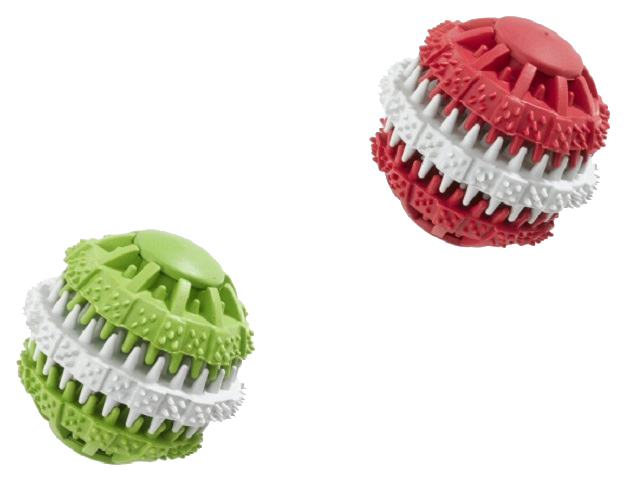 Игрушка для лакомств для собак Ferplast мячик для зубов средний, длина 8 см