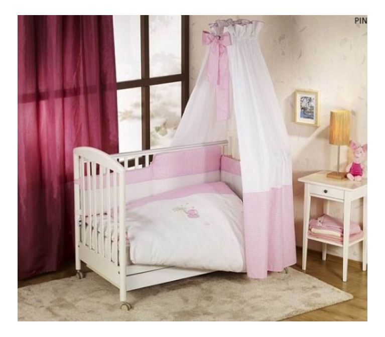 Комплект детского постельного белья NINO Elefante 6BB pink комплект в кроватку nino morada 6bb предметов