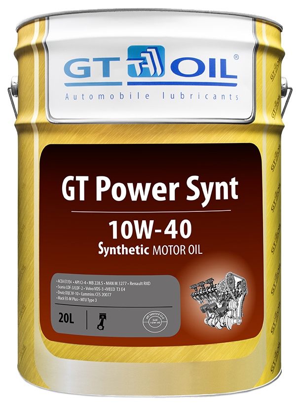 фото Моторное масло gt-oil power synt 10w-40 20л gt oil