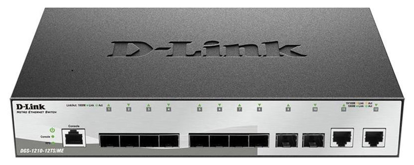 Коммутатор D-Link DGS-1210-12TS/ME/B1A Black