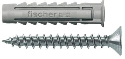 Дюбель для полнотелых материалов Fischer SX 6X30 S/10+шуруп (50 шт) 70021