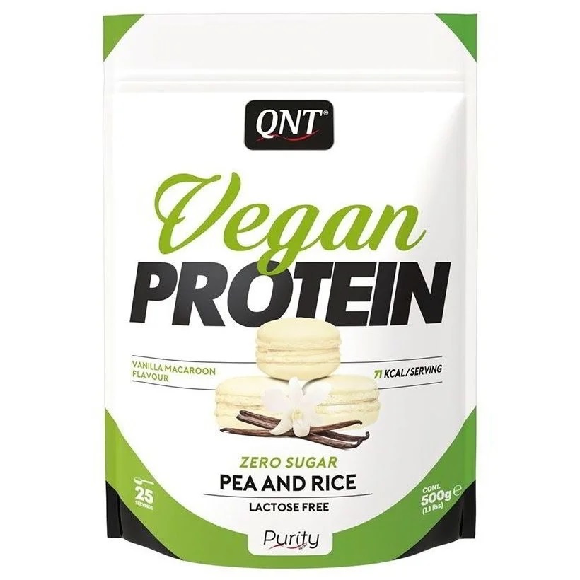 Протеин QNT Vegan Protein, 500 г, vanilla macaroon