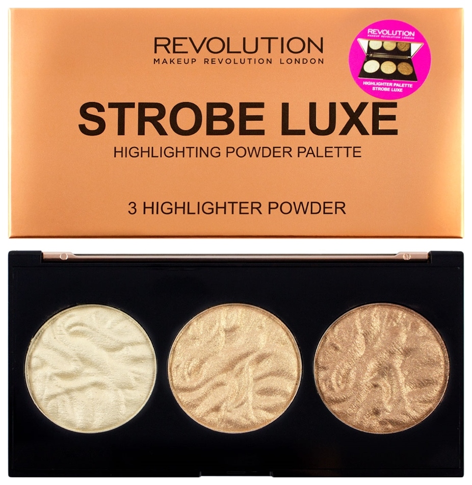 фото Хайлайтер makeup revolution highlighter palette strobe luxe 11,5 г