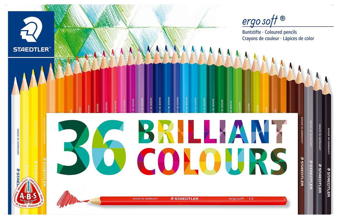 фото Набор цветных карандашей ergo soft 36 цветов staedtler