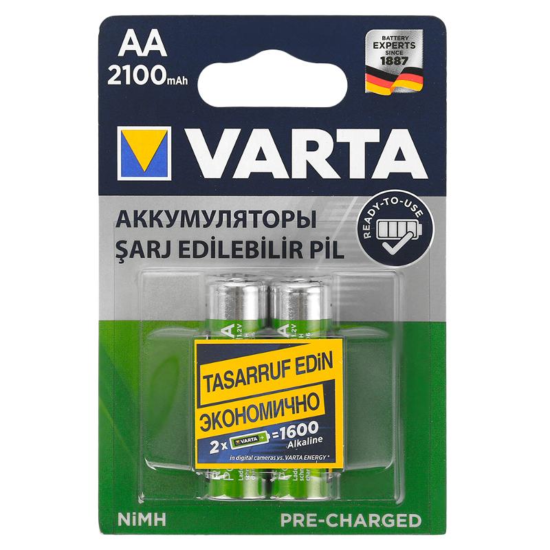 Аккумуляторная батарея Varta HR6-2BL 2 шт аккумулятор varta ni mh aaa hr03 4bl 1 2в 800 мач блистер 4 шт