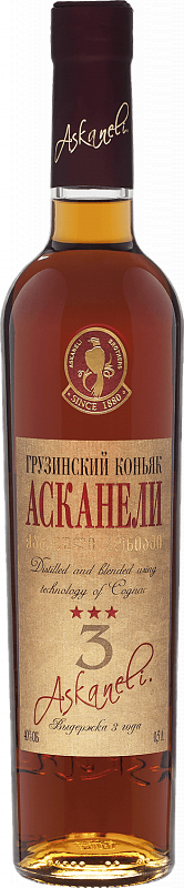 

Коньяк Askaneli Brothers, 3 года, 40 %, 500 мл