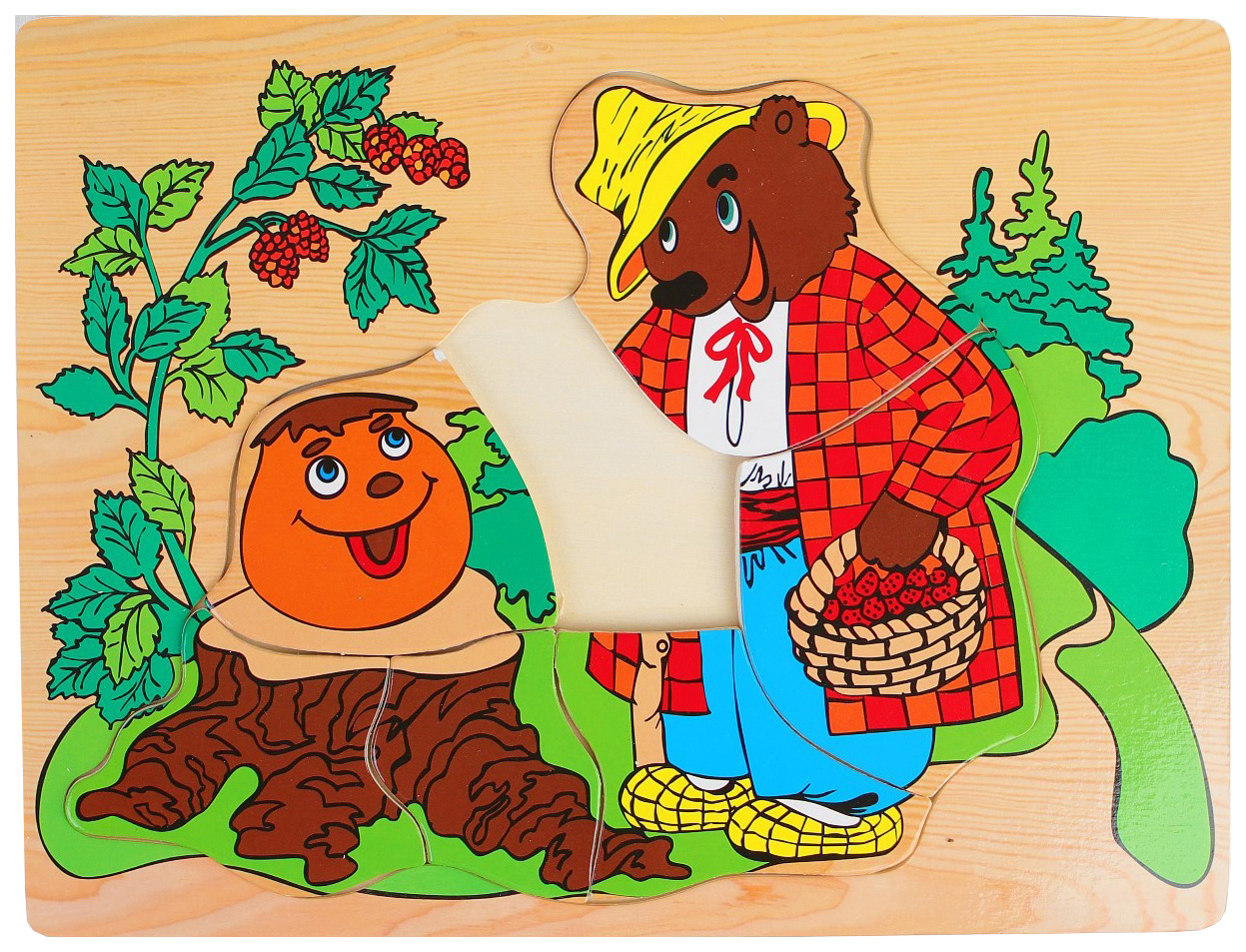 

Рамка-вкладыш Колобок и Медведь Wooden Toys