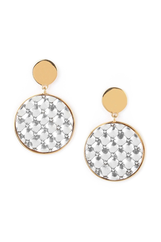 

Серьги женские ORI TAO OT-12-29080 серебристые/золотистые, OT-12-29080