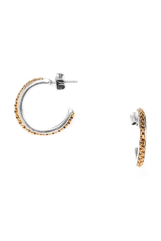 

Серьги женские ORI TAO OT-12-29282 серебристые/золотистые, OT-12-29282