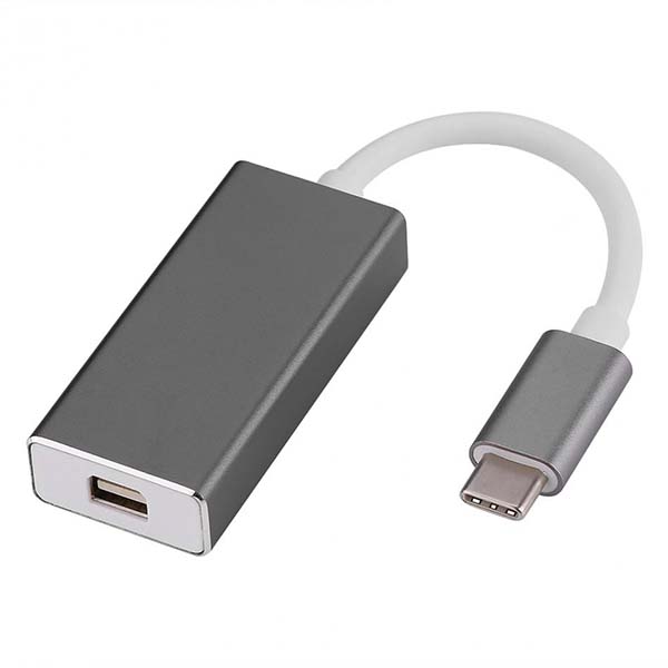 

Адаптер RED LINE USB Type-C-Mini DisplayPort, M-F 0,12м Grey, Серый