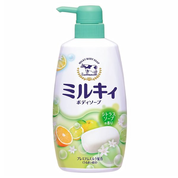 Жидкое мыло для тела Cow Brand Milky, c ароматом цитрусовых, 550 мл