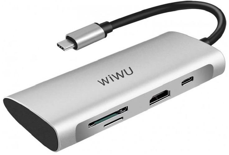 

USB-концентратор Wiwu Alpha 731HP (Silver)