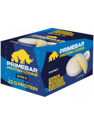 фото Prime kraft протеиновое печенье primebar, кокос в протеиновой глазури 8 шт. х 55 г