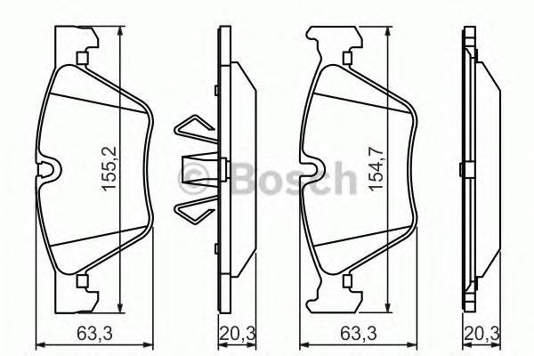 

Комплект тормозных колодок BOSCH 0986494117