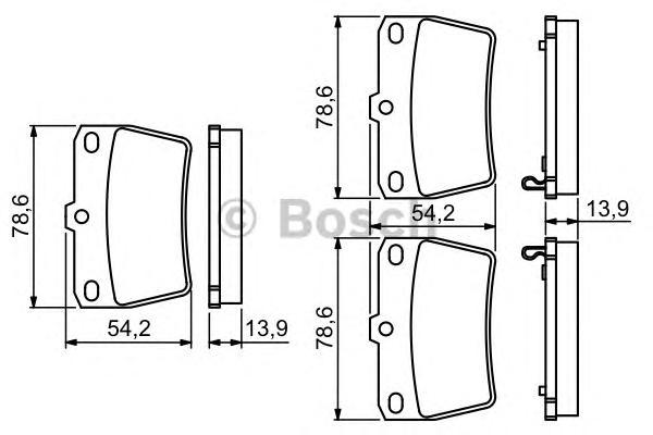 

Комплект тормозных колодок BOSCH 0986494350