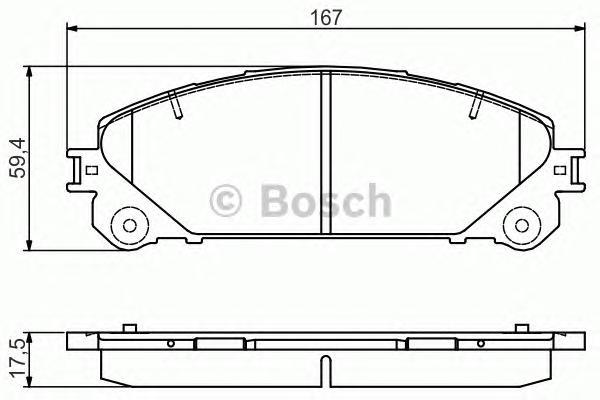 

Комплект тормозных колодок BOSCH 0986495169