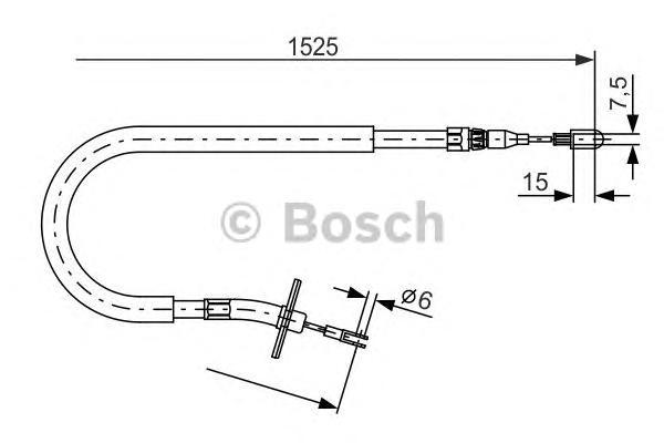 фото Трос cтояночного тормоза bosch 1987477858