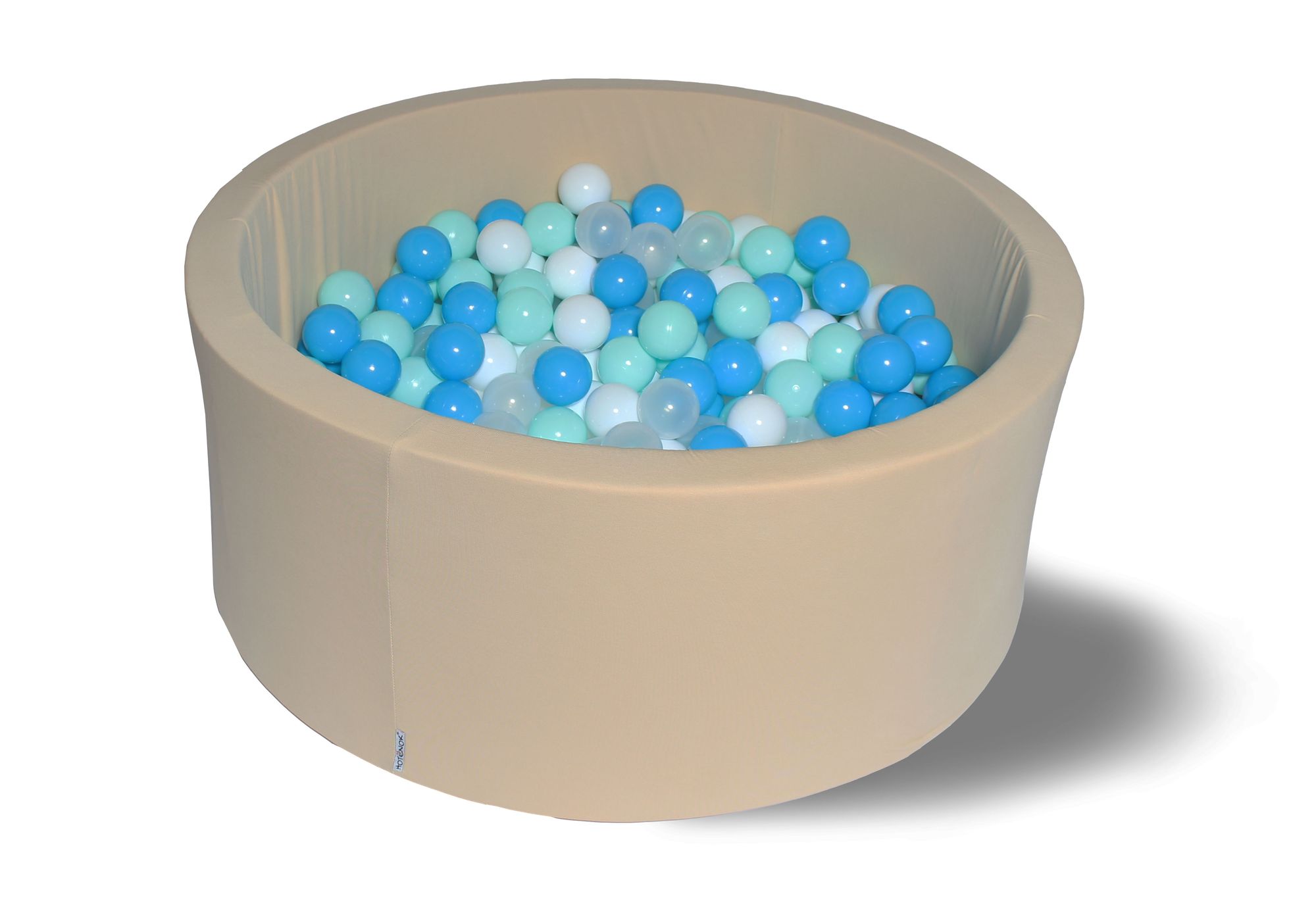 фото Сухой игровой бассейн ванильный берег 40см с 200 шарами: мятн, голуб, бел, прозр hotenok