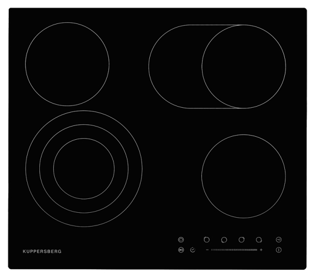 фото Встраиваемая варочная панель электрическая kuppersberg ecs 623 black