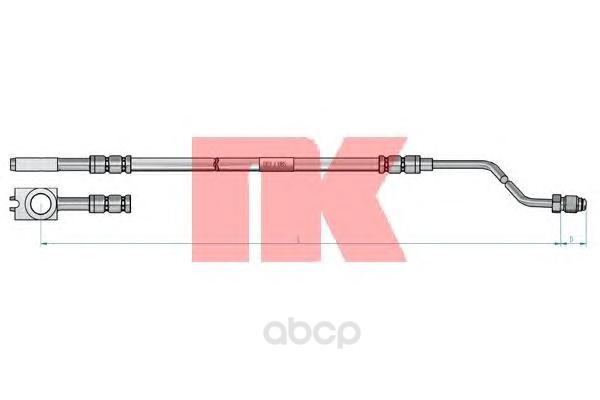 фото Шланг тормозной системы nk 8547114 задний правый