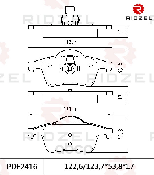 

Комплект тормозных колодок RIDZEL PDF2416