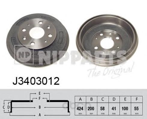 Барабан тормозной Nipparts J3403012