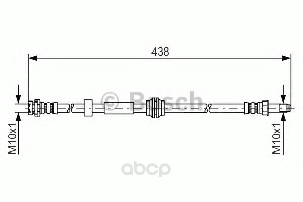 фото Шланг тормозной системы bosch 1987476181 передний